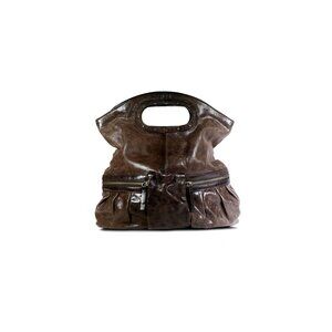 Vintage BANANA REPUBLIC Brown Leather Convertible Shoulder Tote Clutch